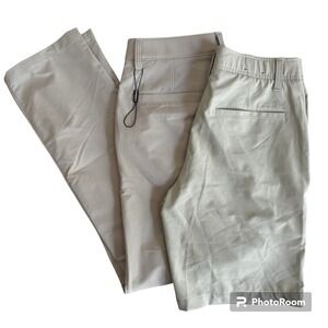 LOT OF 2: Under Armour Men's Golf Pants Shorts Chino Style Tan Khaki Size 30